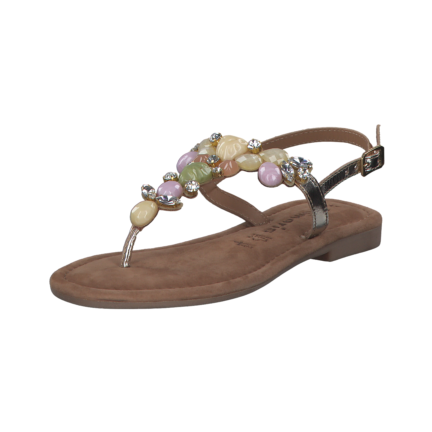 Tamaris 28163, T-Steg-Sandalen, Damen, SAND COMB