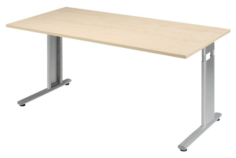 Geramoebel Schreibtisch Speed Office Ahorn-Nb. 1.600 x 450 x 1.000 x 68 - 82 mm