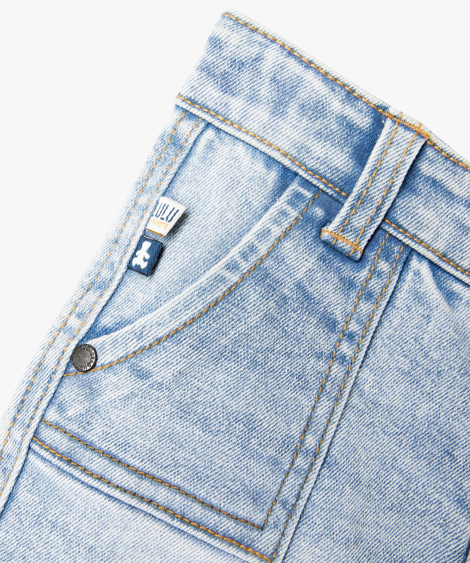 Bermuda en jean délavé Garçon - LuluCastagnette denim | GEMO