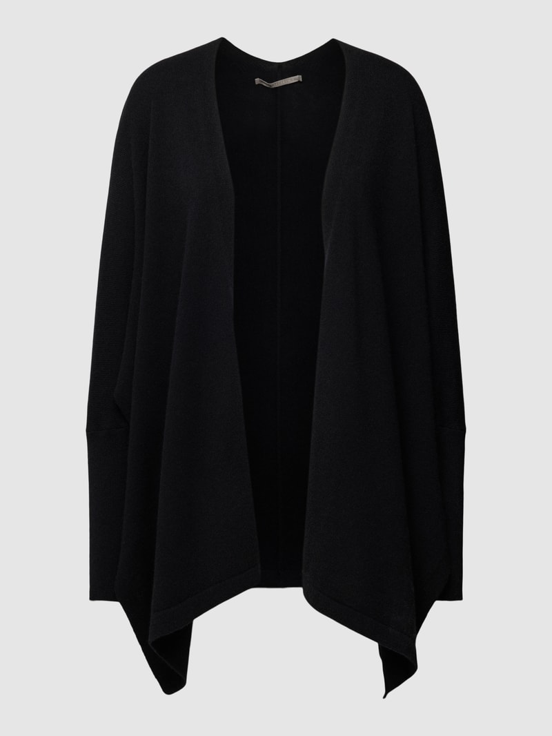 Cardigan mit gerippten Abschlüssen in black