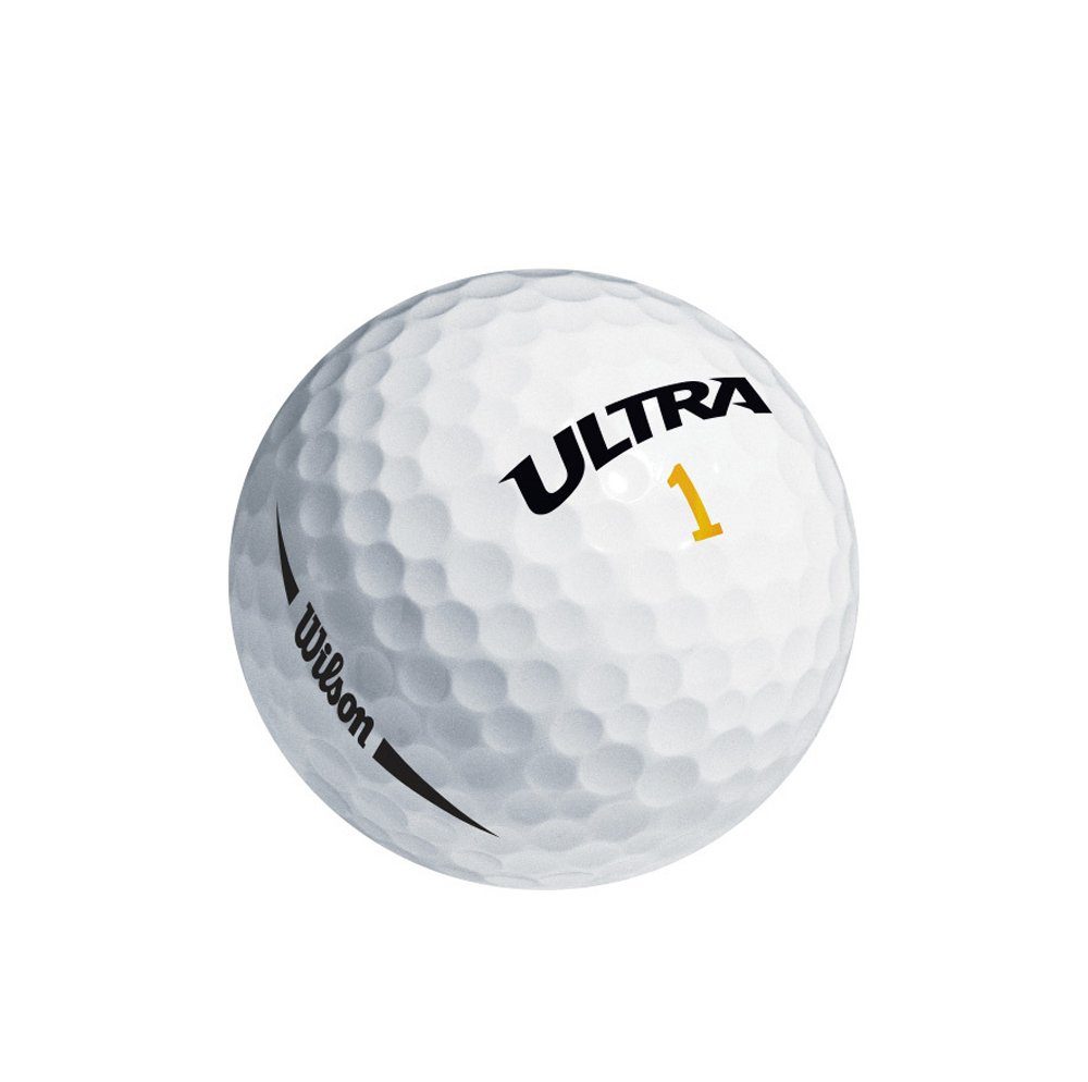 elbedruck Golfball Wilson Ultra Distance Golfbälle 3 oder 15 Stk. weiß neu (no Lakeballs) (Set, 3er-Pack, 15er-Pack), Titankern