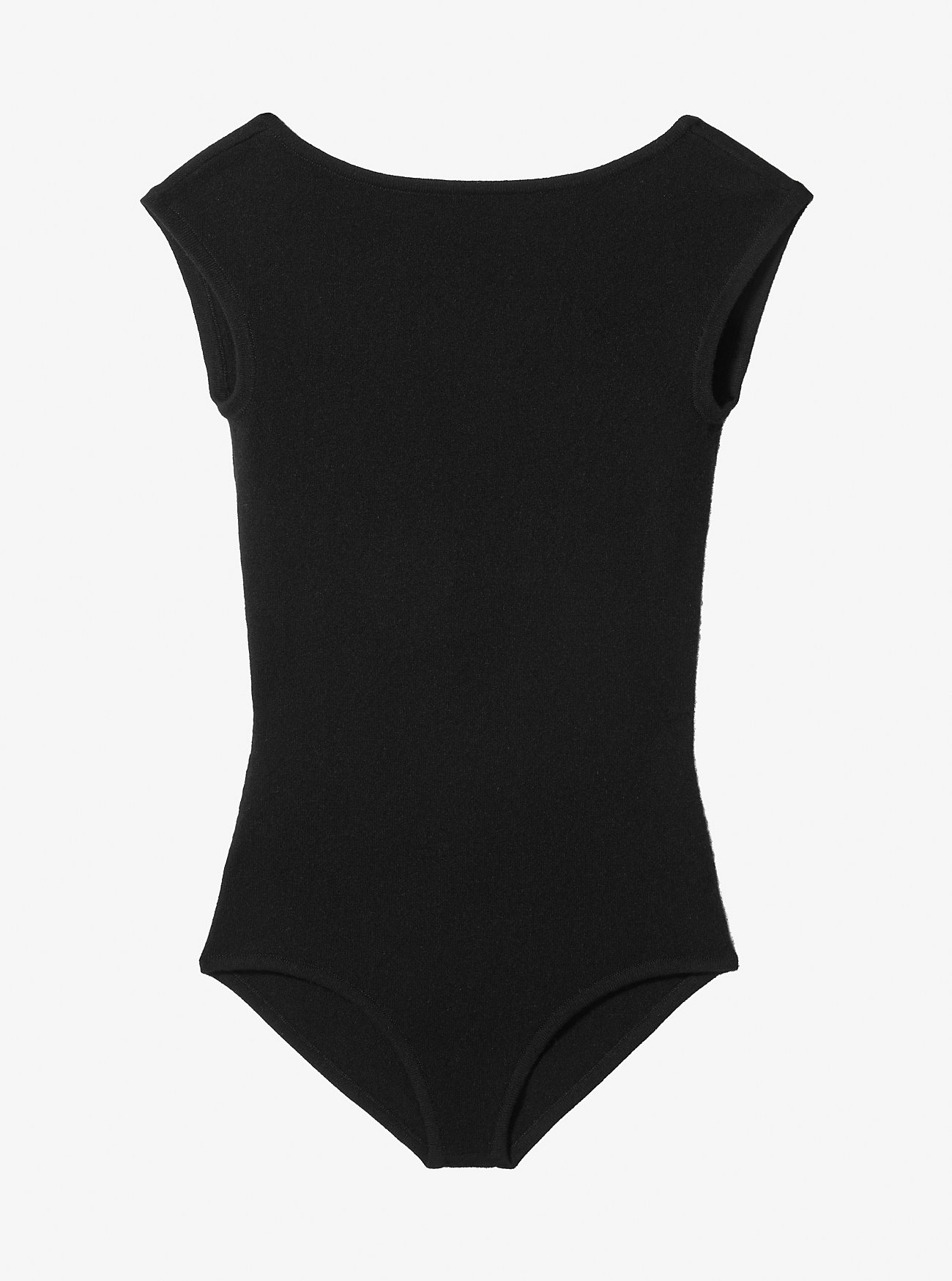 Cashmere Blend Backless Bodysuit - BLACK