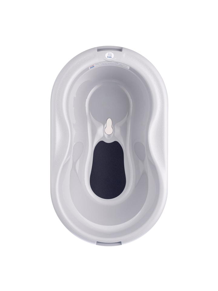Rotho Babydesign Babybadewanne mit Antirutschmatte in der Innenseiten in stone grey günstig kaufen onesize