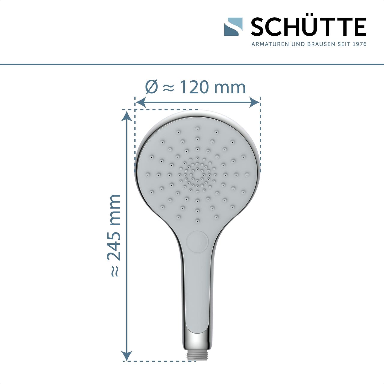 Schütte SIRANI Handbrause, Chrom/Hellgrau