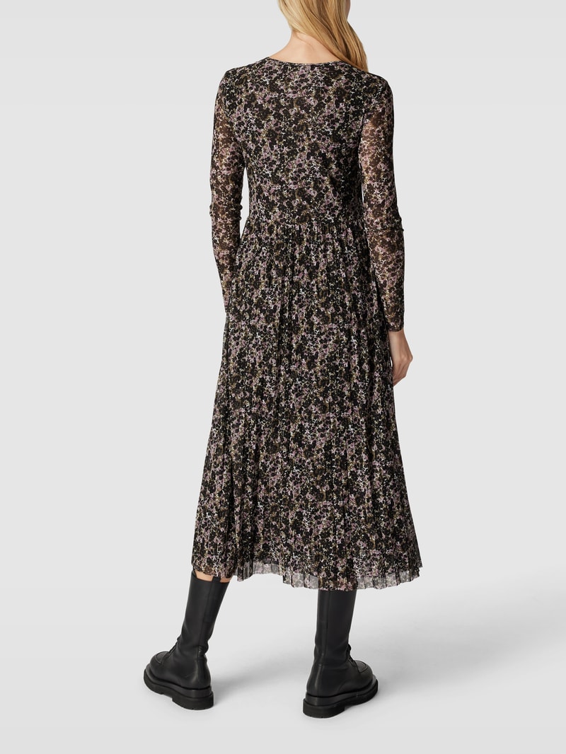 Midikleid mit Allover-Muster in grün