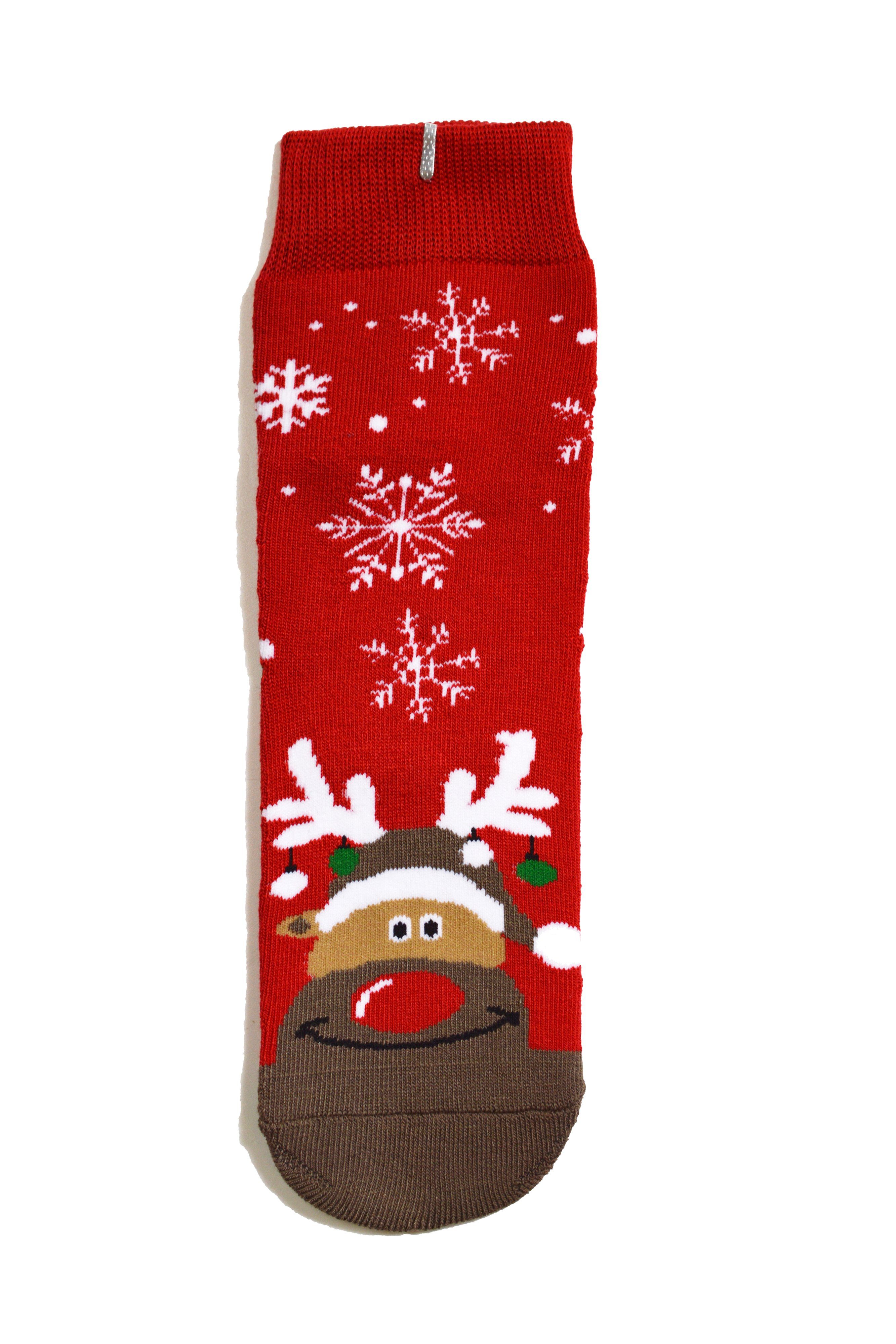 Frostfighter Thermosocken Weihnachtssocken (6 Paar) Anitipilling Innenfutter, Vollfrottee Innenfutter
