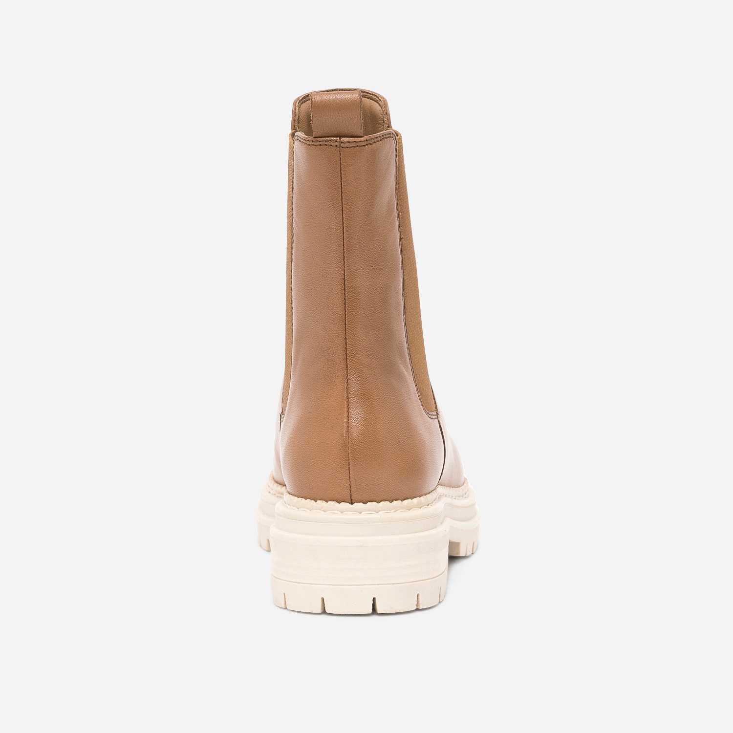Chelsea boots TEXTO camel en cuir à semelle crantée