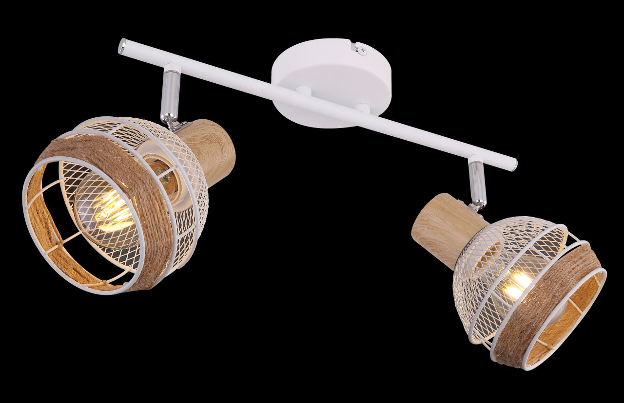 Globo Lighting - WIDY - Strahler Metall weiß, 2x E27