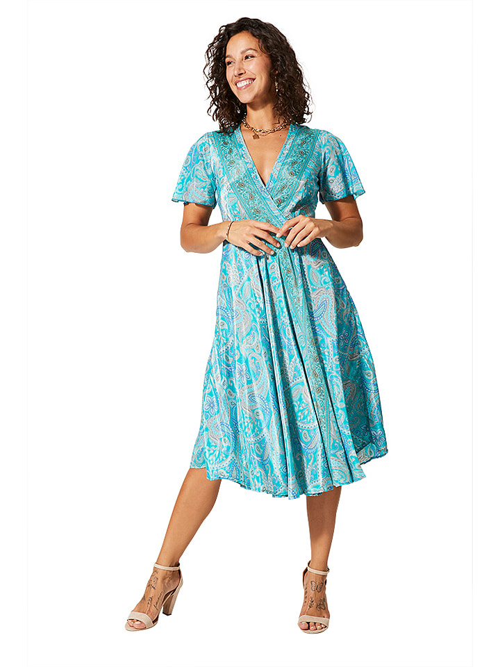 Aller Simplement Kleid in Türkis günstig kaufen