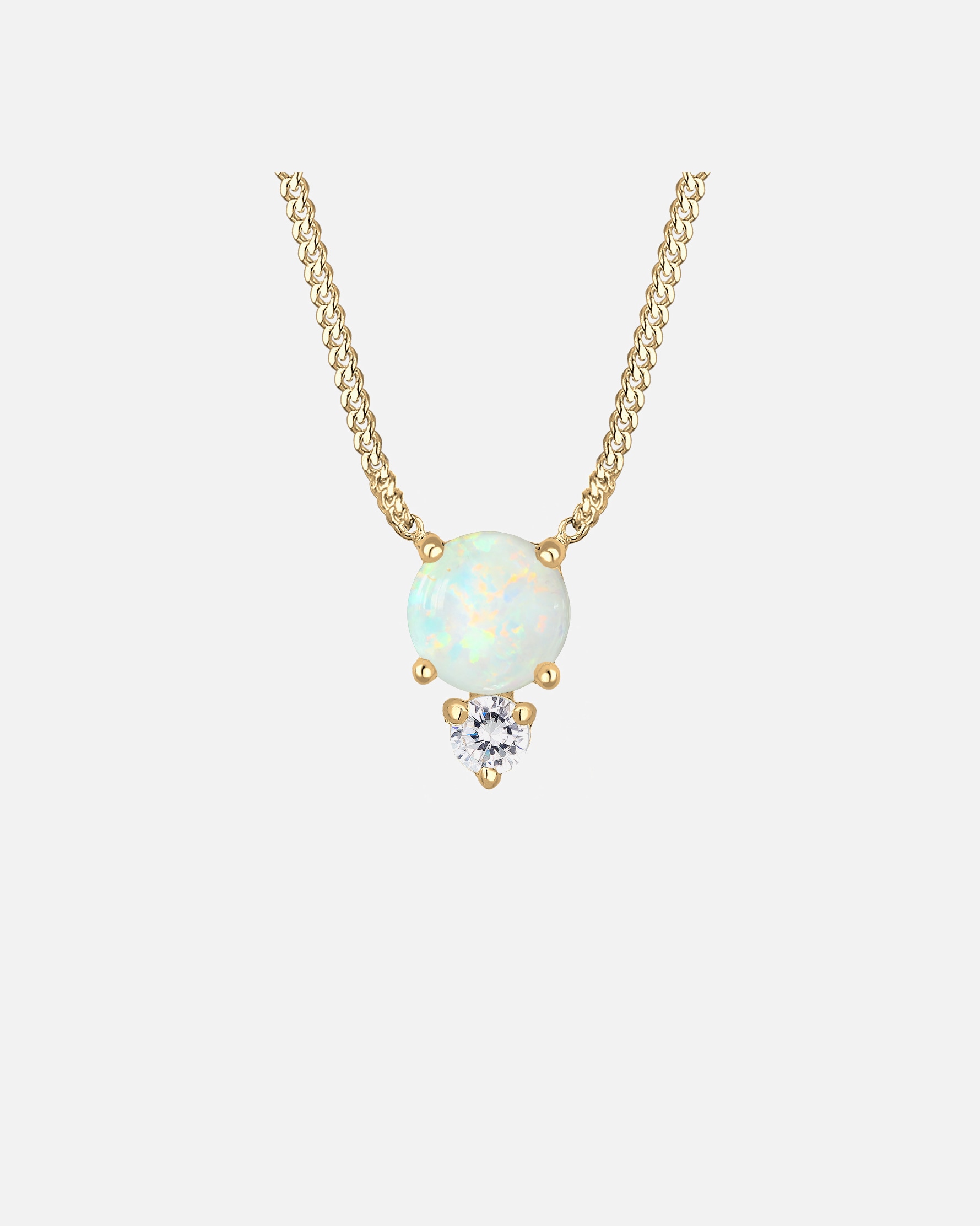 Collana da donna Elli con opale e zirconi - Argento 925/1000