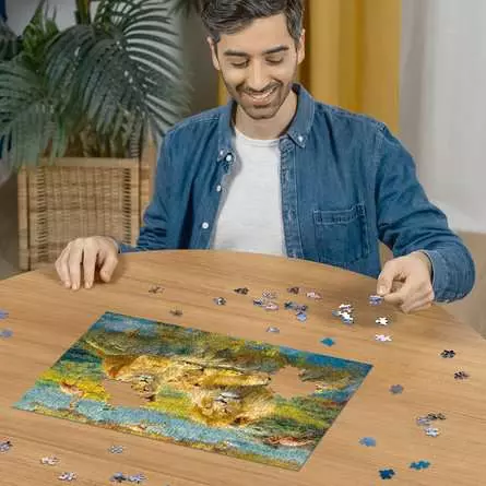 Puzzle 500 Teile - Löwen in der Savanne