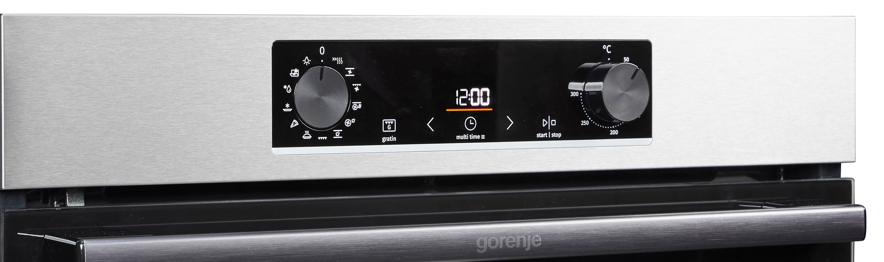 GORENJE Backofen-Set Pacific Backofen-Set Pyrolyse/Induktion 2021, mit 1-fach-Teleskopauszug, Pyrolyse-Selbstreinigung, Pyrolyse Backofen & Induktionskochfeld