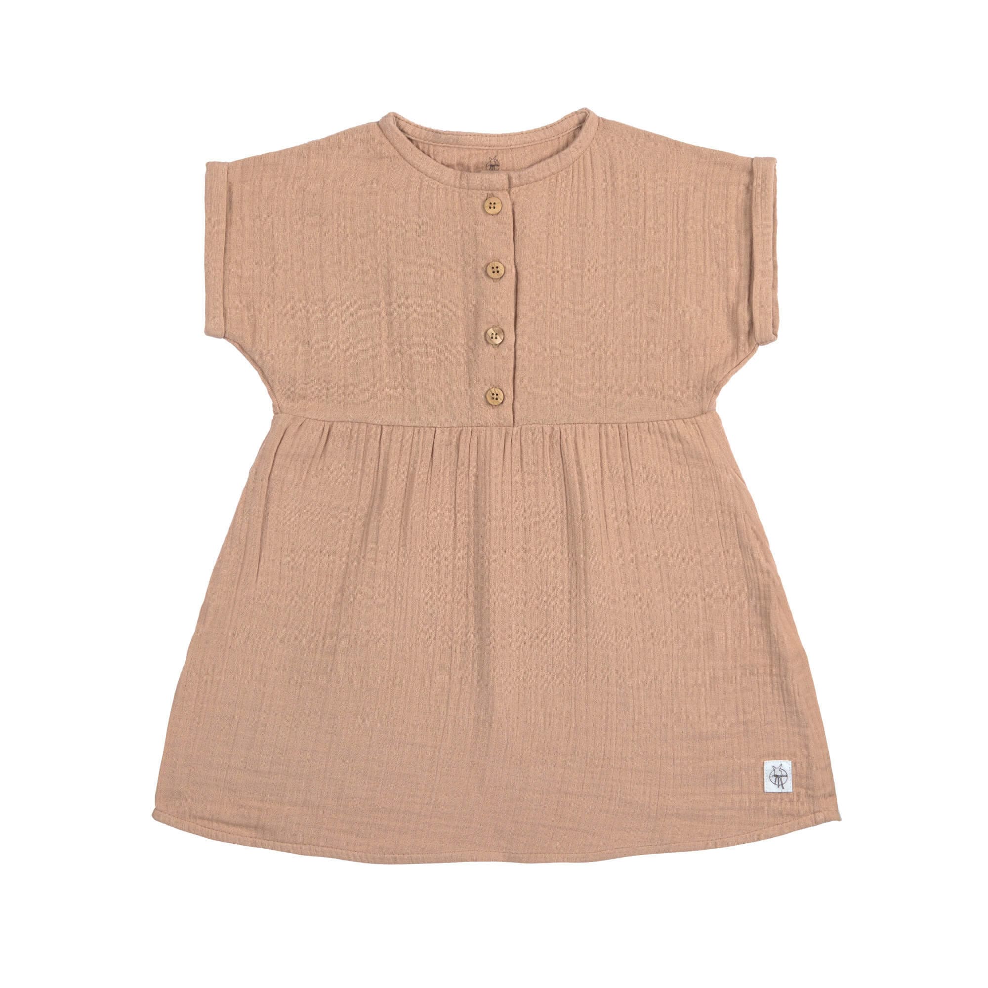 Musselin Kinderkleid - Bio Baumwolle, Orange