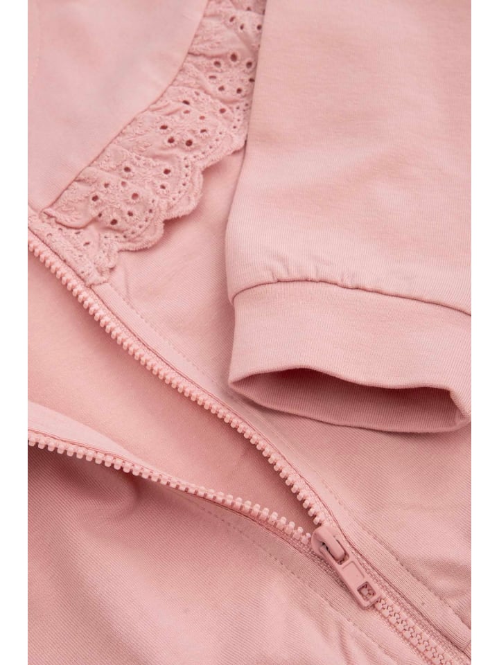 Coccodrillo Sweatshirt mit Reißverschluss in gedämpftes Rosa günstig kaufen