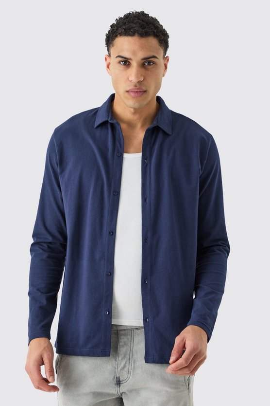 Langärmliges Jersey-Hemd