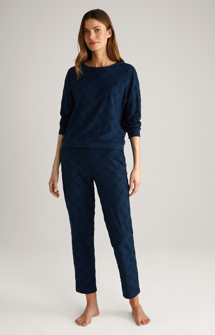 Loungewear Longsleeve in Dunkelblau