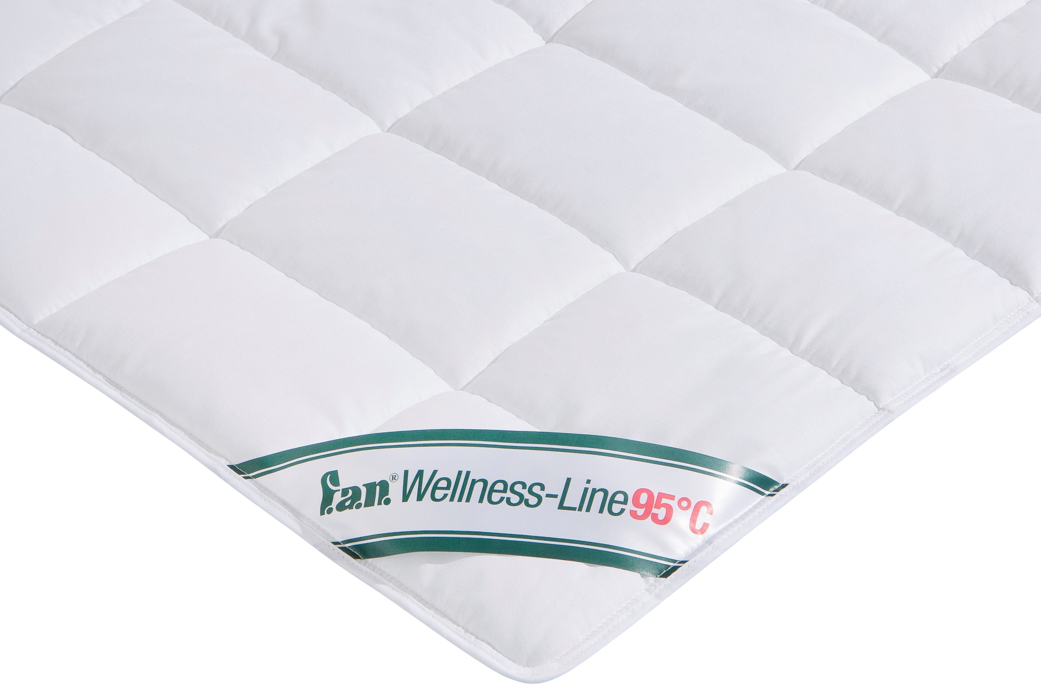 Kunstfaserbettdecke, Wellness Line, f.a.n. Schlafkomfort, Füllung: Polyester, Bezug: 100% Baumwolle, kochfest bis 95 °C - mit immer wieder aufschüttelbarer Faserfüllung