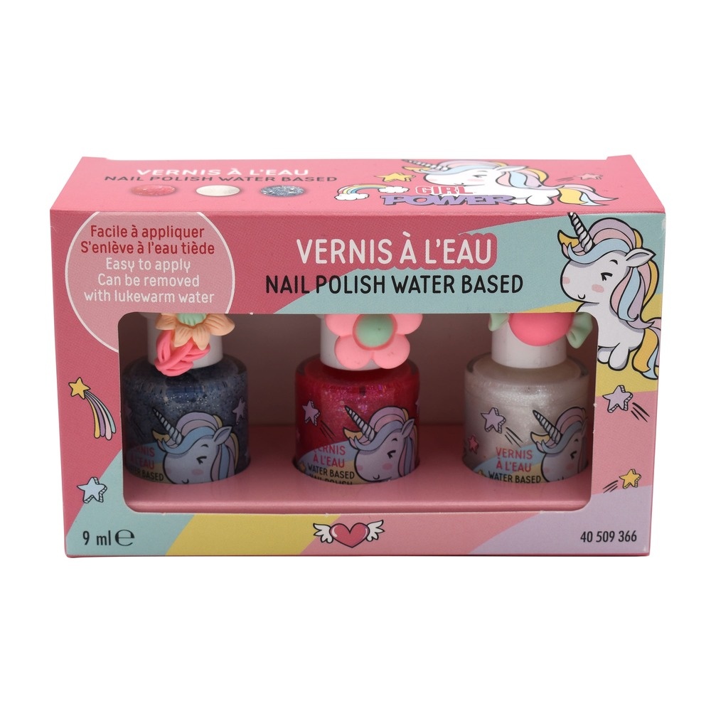 takecare Coffret de 3 vernis à l'eau  Licorne Vernis à l'eau