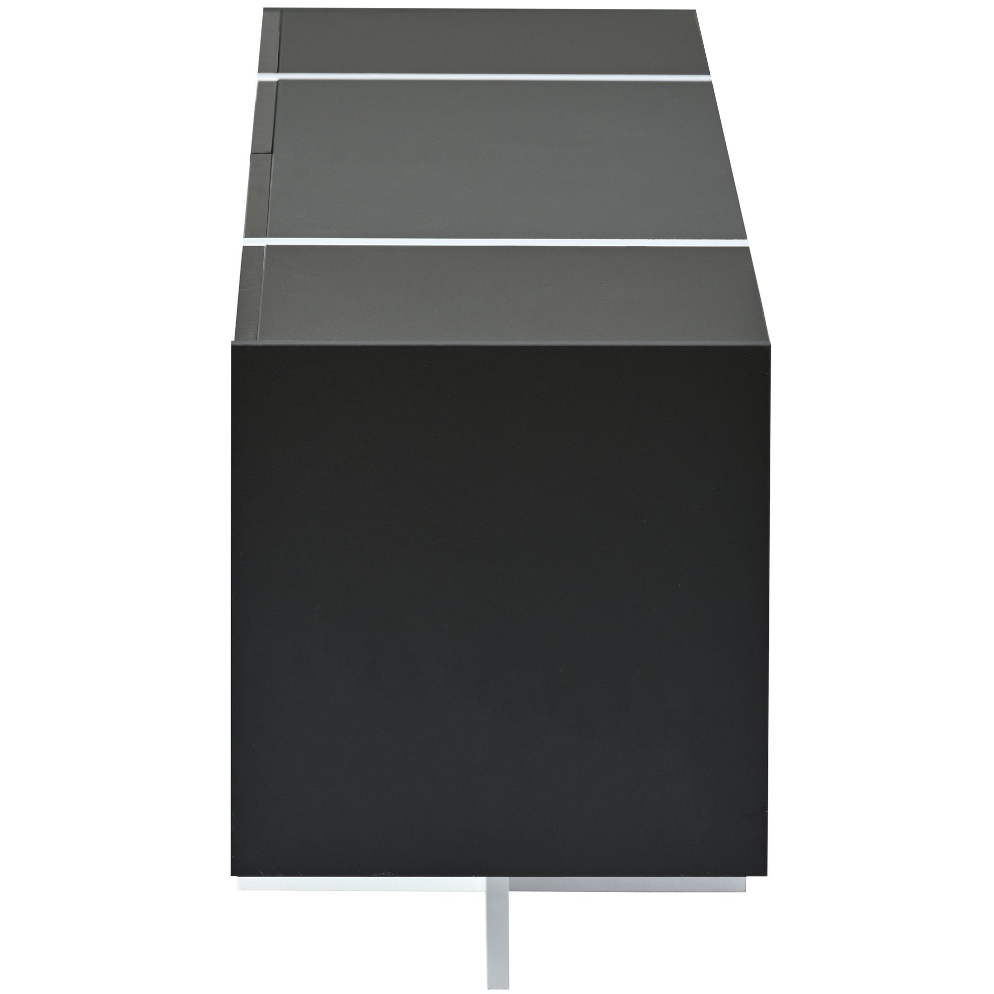 REDOM Lowboard TV-Schrank (mit farbblockierten Beinen in Hochglanz-Schwarz und Weiß), Breite:190cm