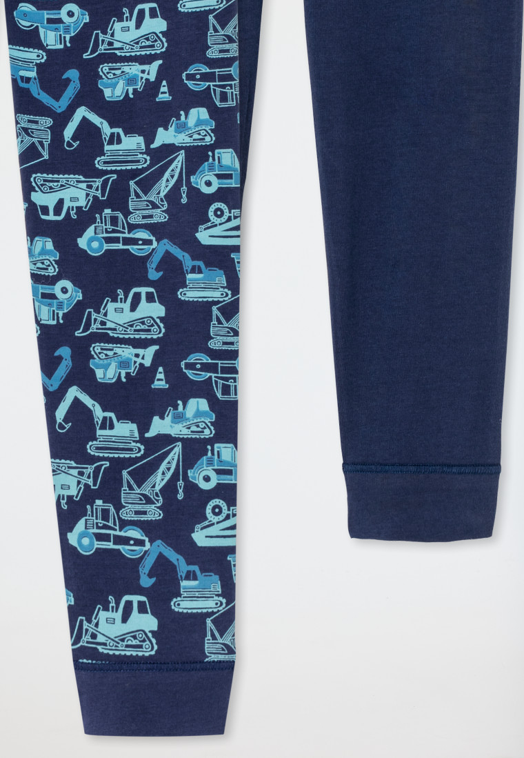 Unterhose lang 2er-Pack Organic Cotton Softbund Bündchen dunkelblau - 95/5