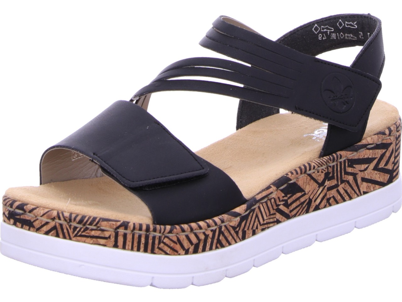 RIEKER Klassische Sandalen schwarz