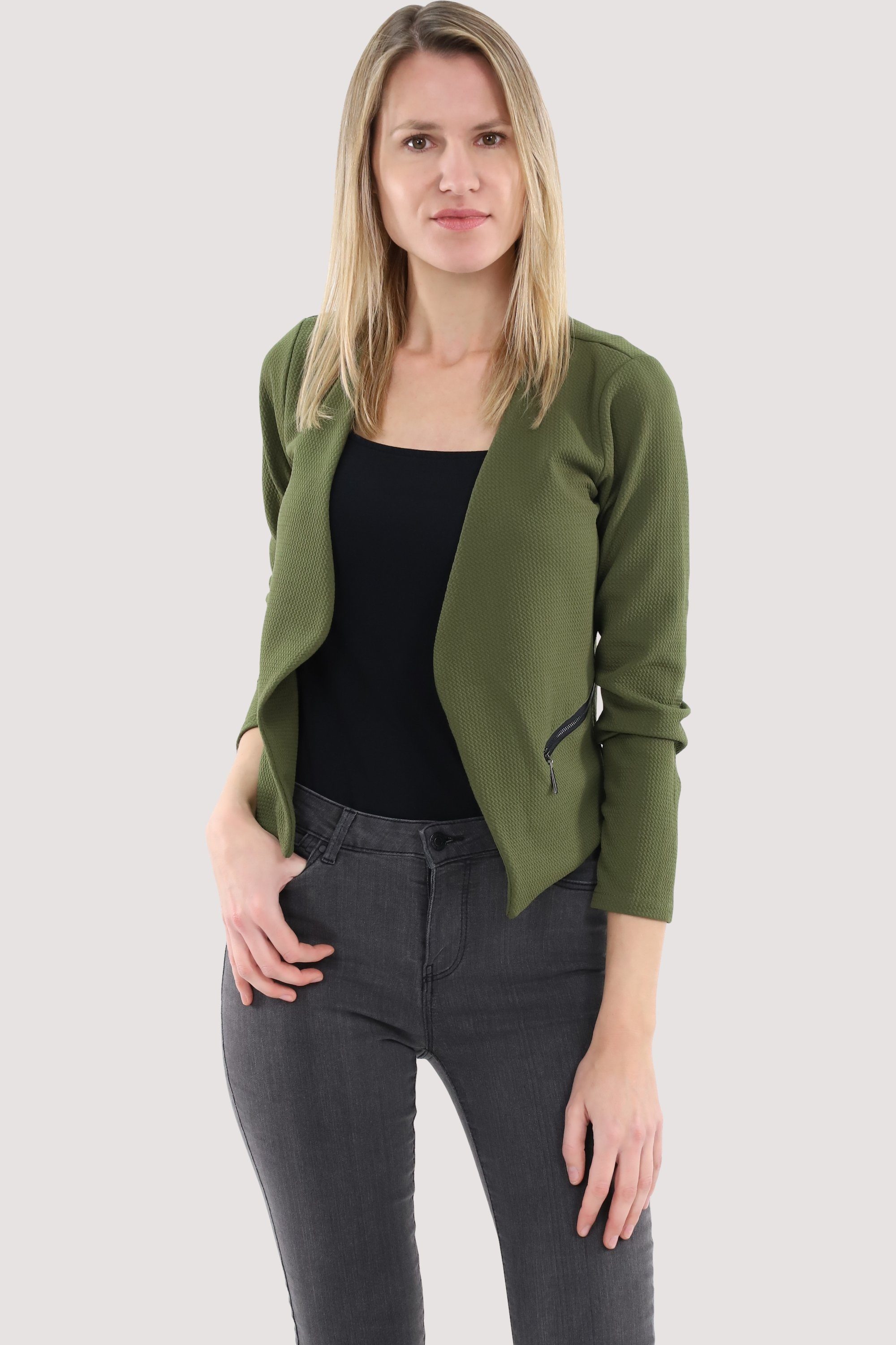 malito more than fashion Jackenblazer 6040 Sweatblazer im Basic-Look