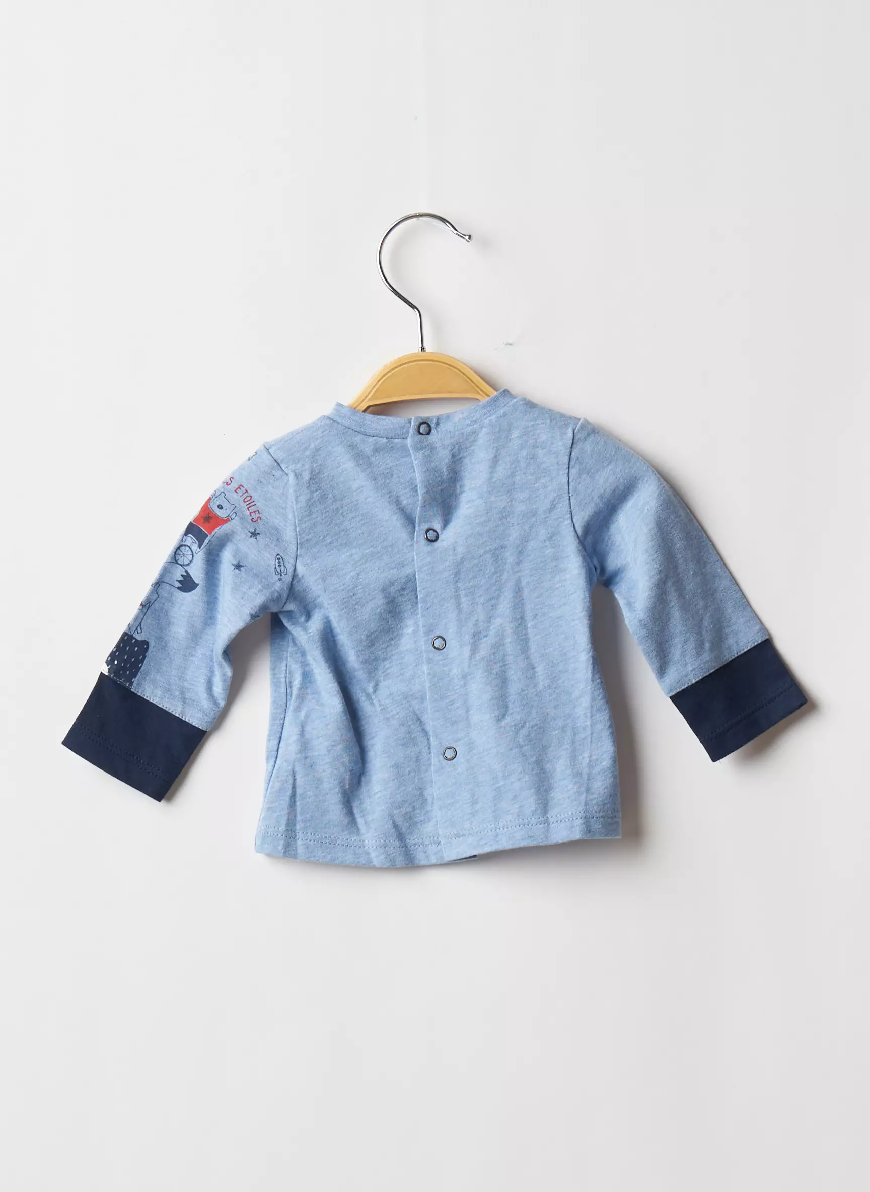 3 Pommes Tshirts Garcon couleur bleu