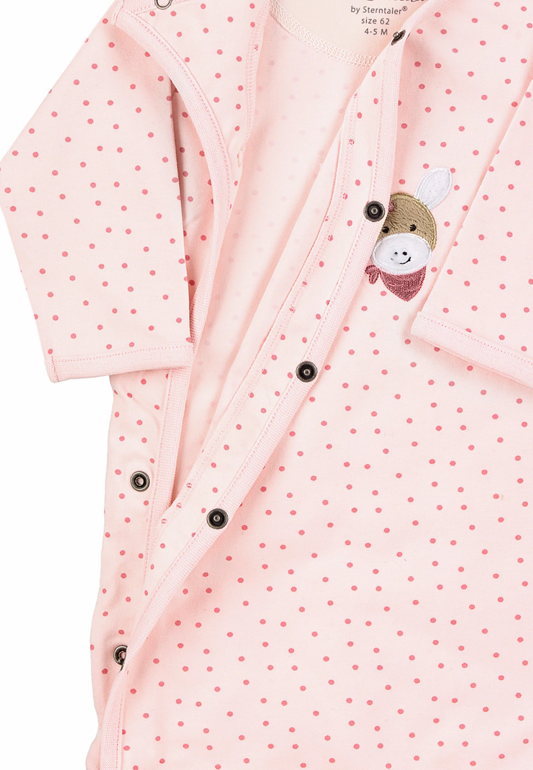 GOTS Strampler-Einteiler Esel Emmi Girl, Jersey