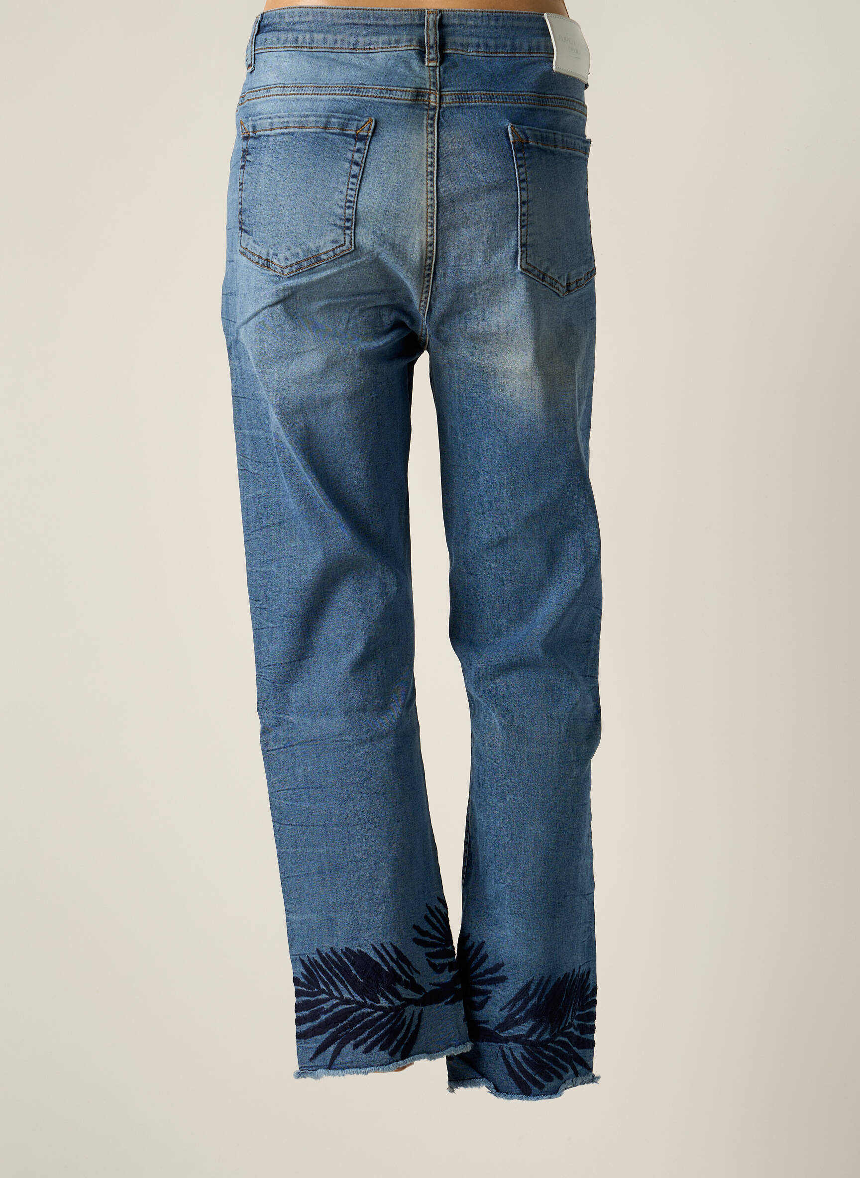 Lauren Vidal Jeans Coupe Droite Femme couleur bleu