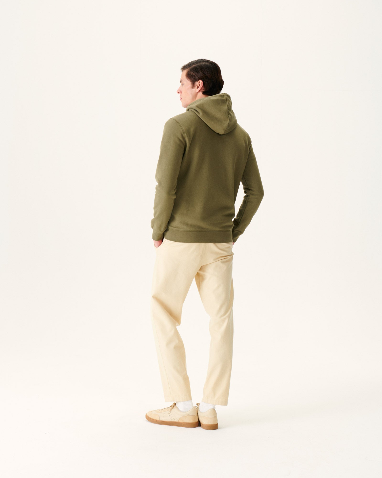 Sweat à capuche homme en coton biologique Army Mexico