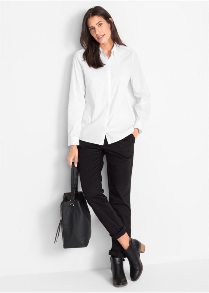Stretchbluse, langarm
