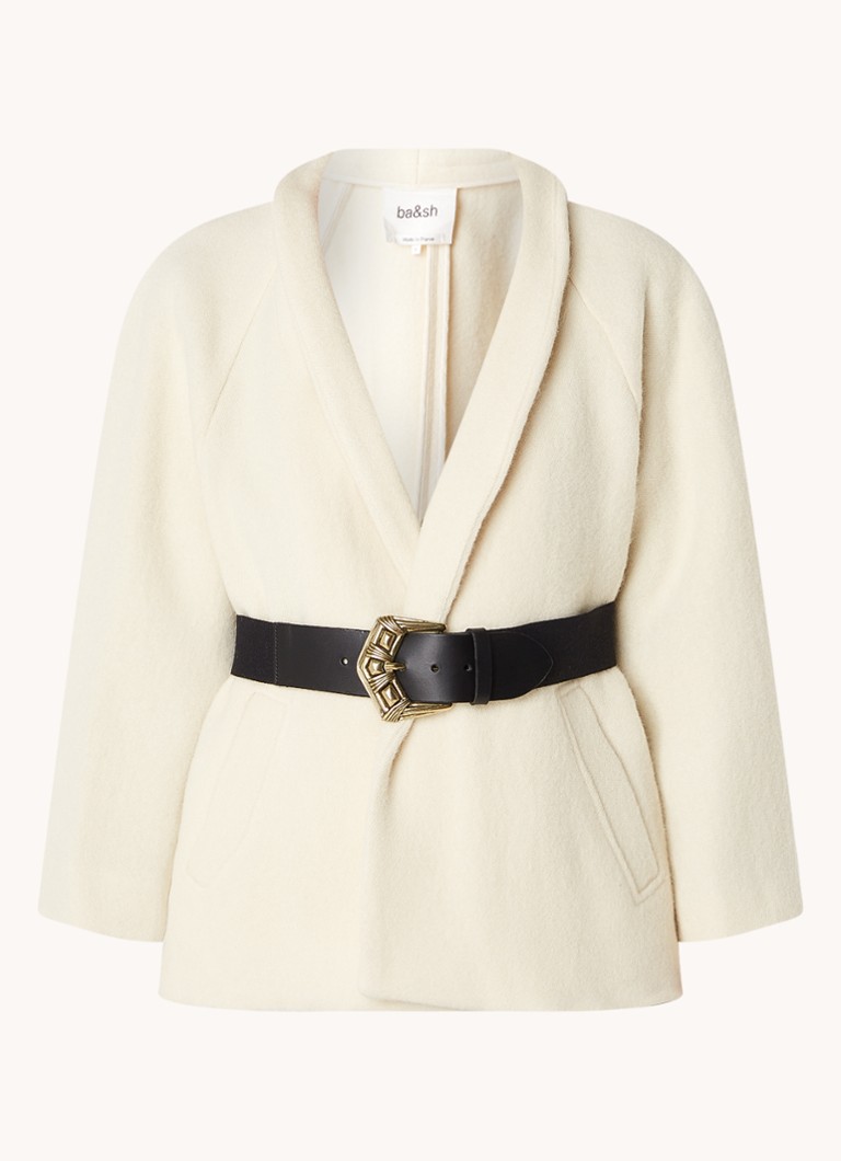 ba&sh  Hini cape van wol met gespdetail