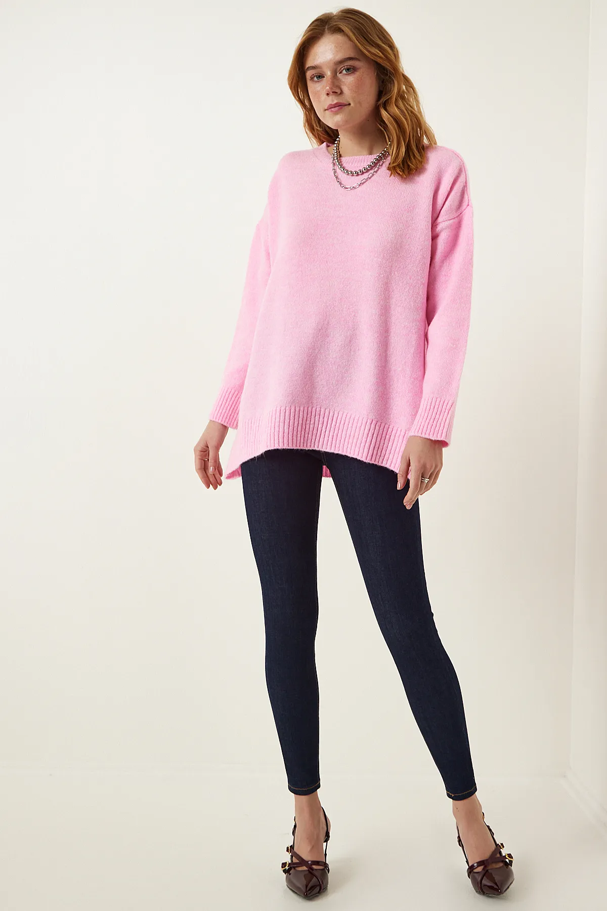 Happiness İstanbul  Pullover - Rosa - Oversized