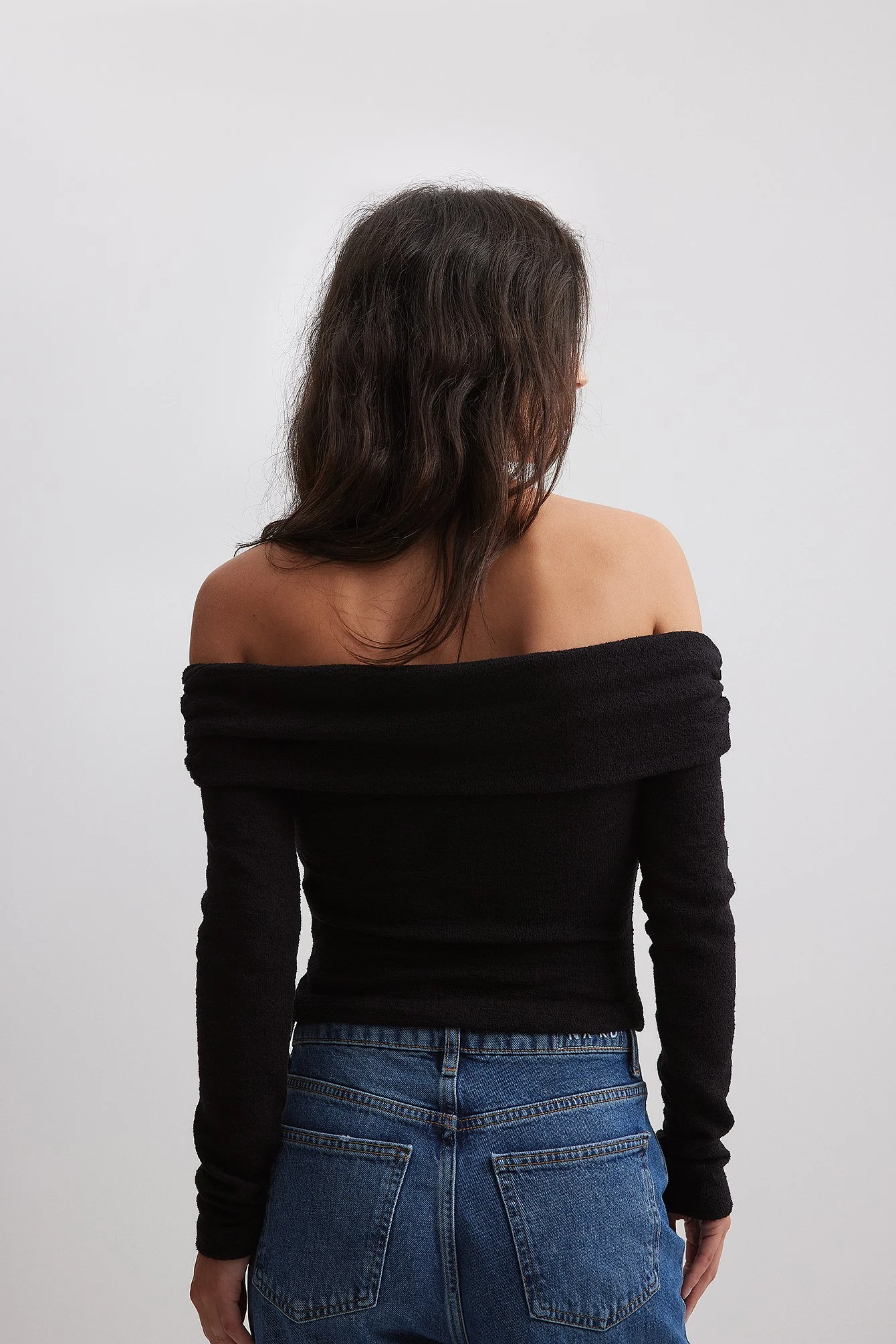 Schulterfreies Jersey-Top