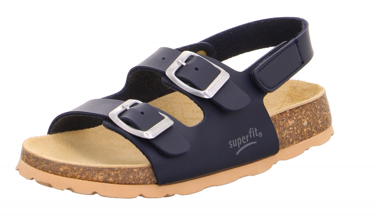 FUSSBETTPANTOFFEL - Blau Sandale mit Schnalle