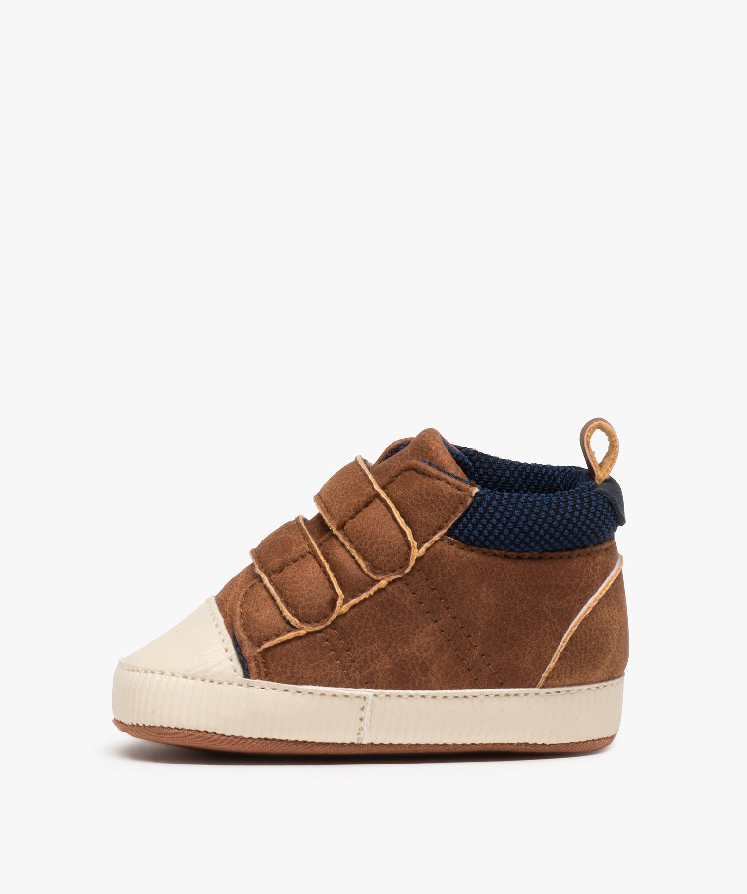 Chaussons de naissance bébé Garçon à scratch – LuluCas... camel | GEMO