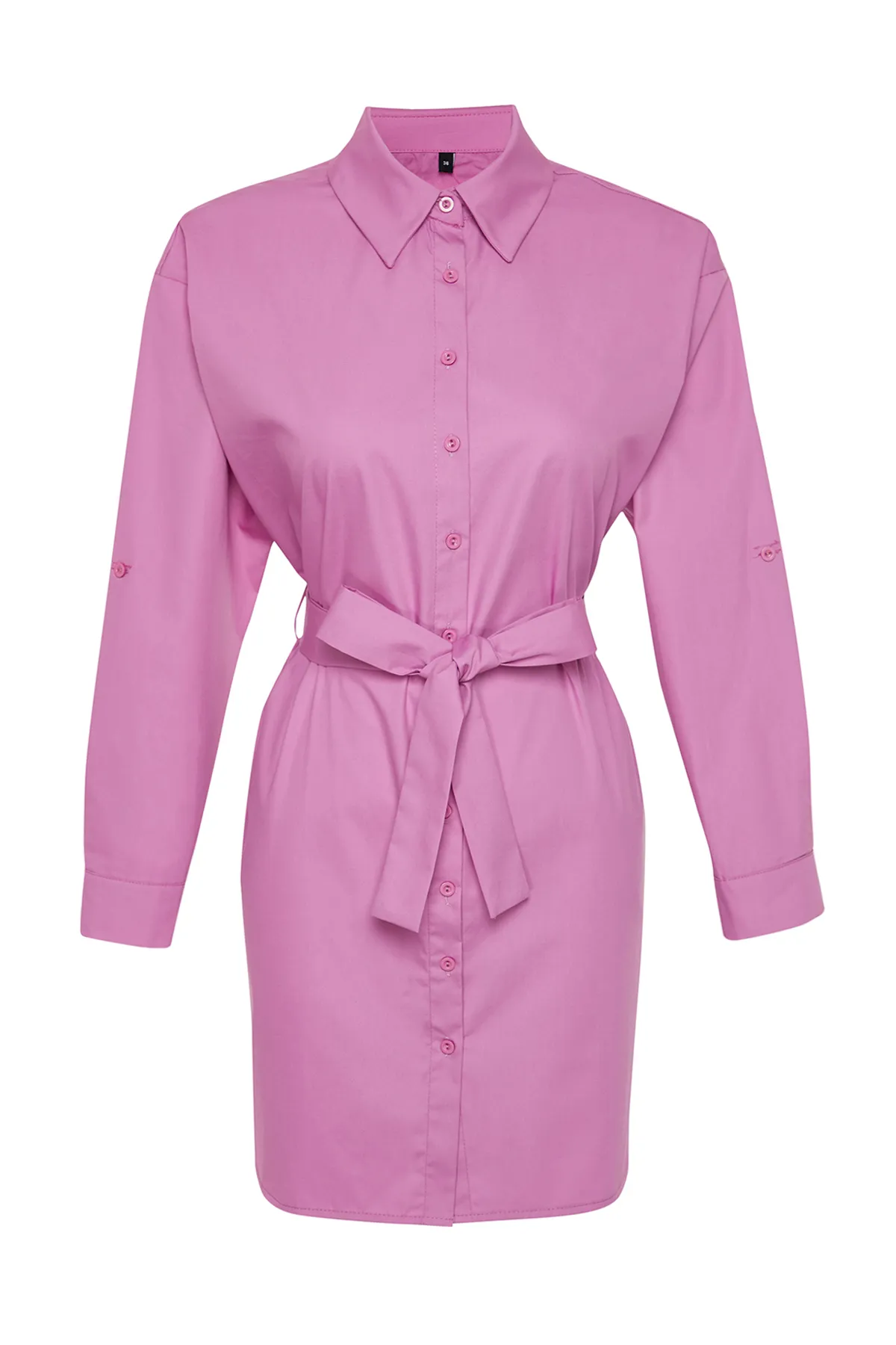 Trendyol Collection  Fuchsia gewebtes Minikleid TWOSS24EL00339