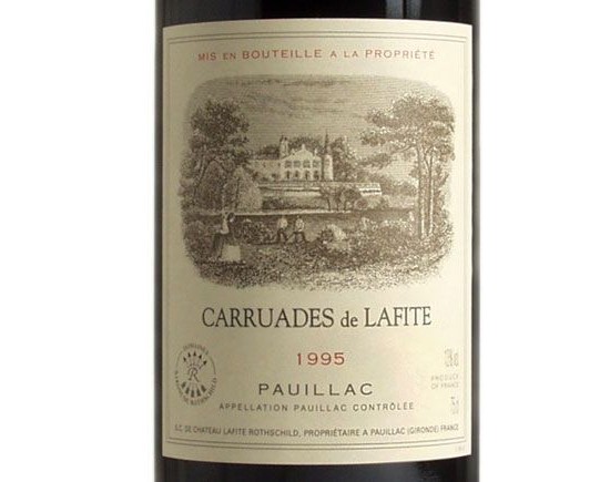 Carruades de Lafite Rouge 1995, Second Vin du Château Lafite-Rothschild Bordeaux Pauillac