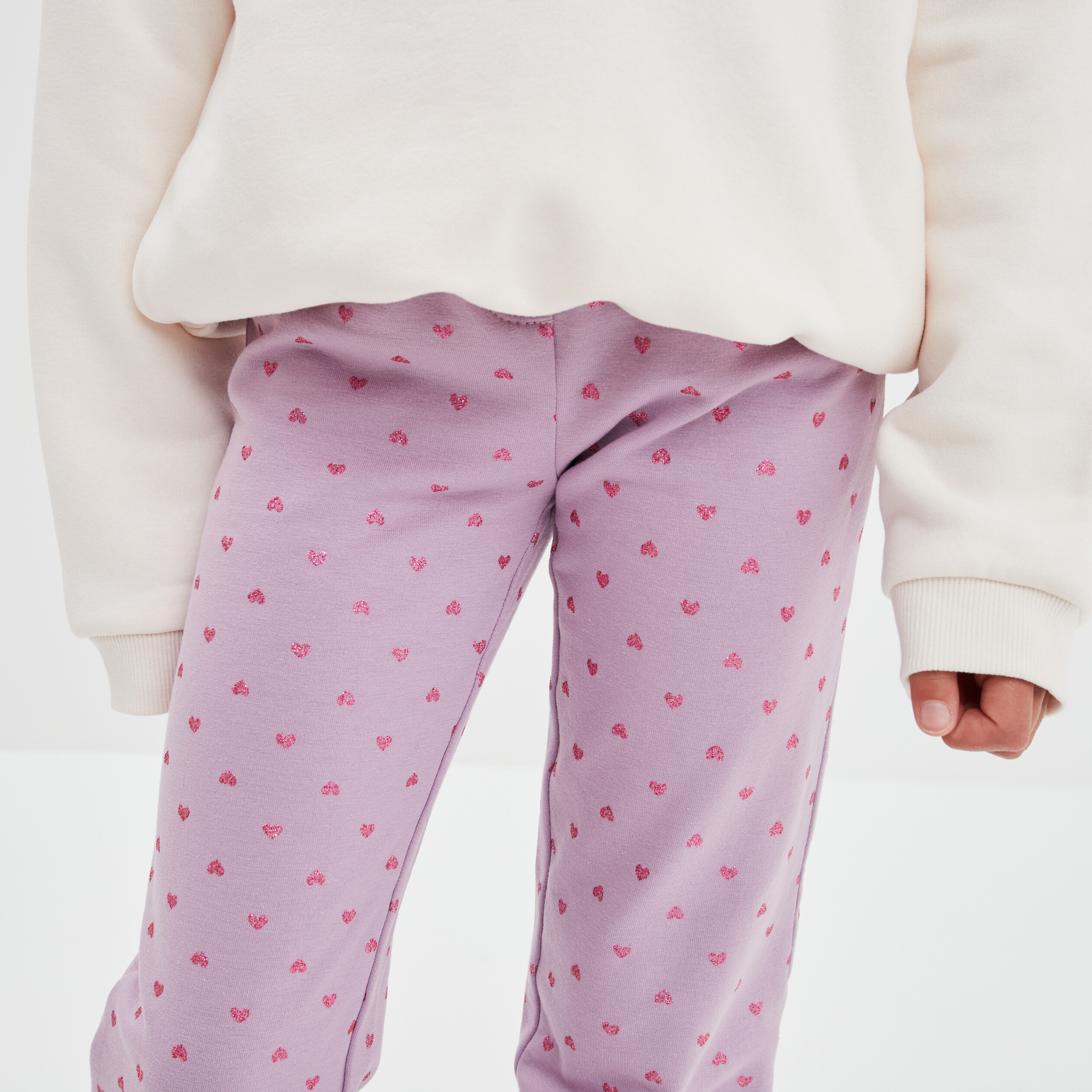 Pantalon flare taille élastiquée parme fille | La Halle