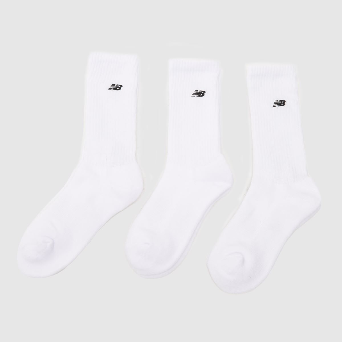 New Balance vita strumpor med liten logotyp, 3-pack