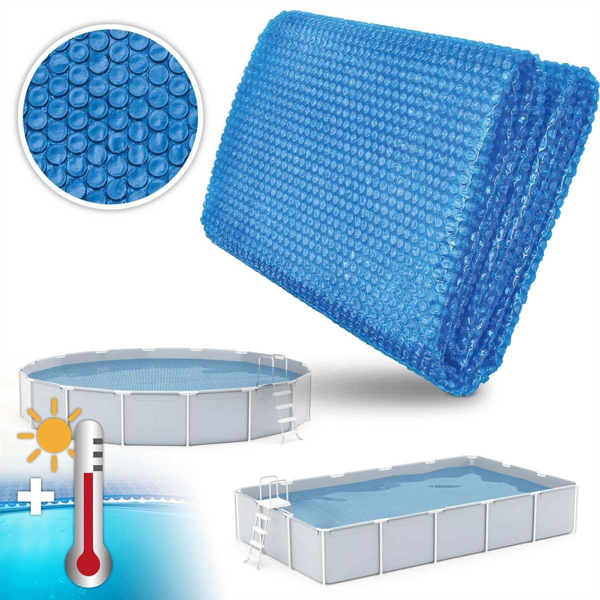 tillvex Pool-Abdeckplane Solarfolie Solarabdeckplane zuschneidbar Stärke 120 µm, Solarplane Poolheizung für Wassererwärmung