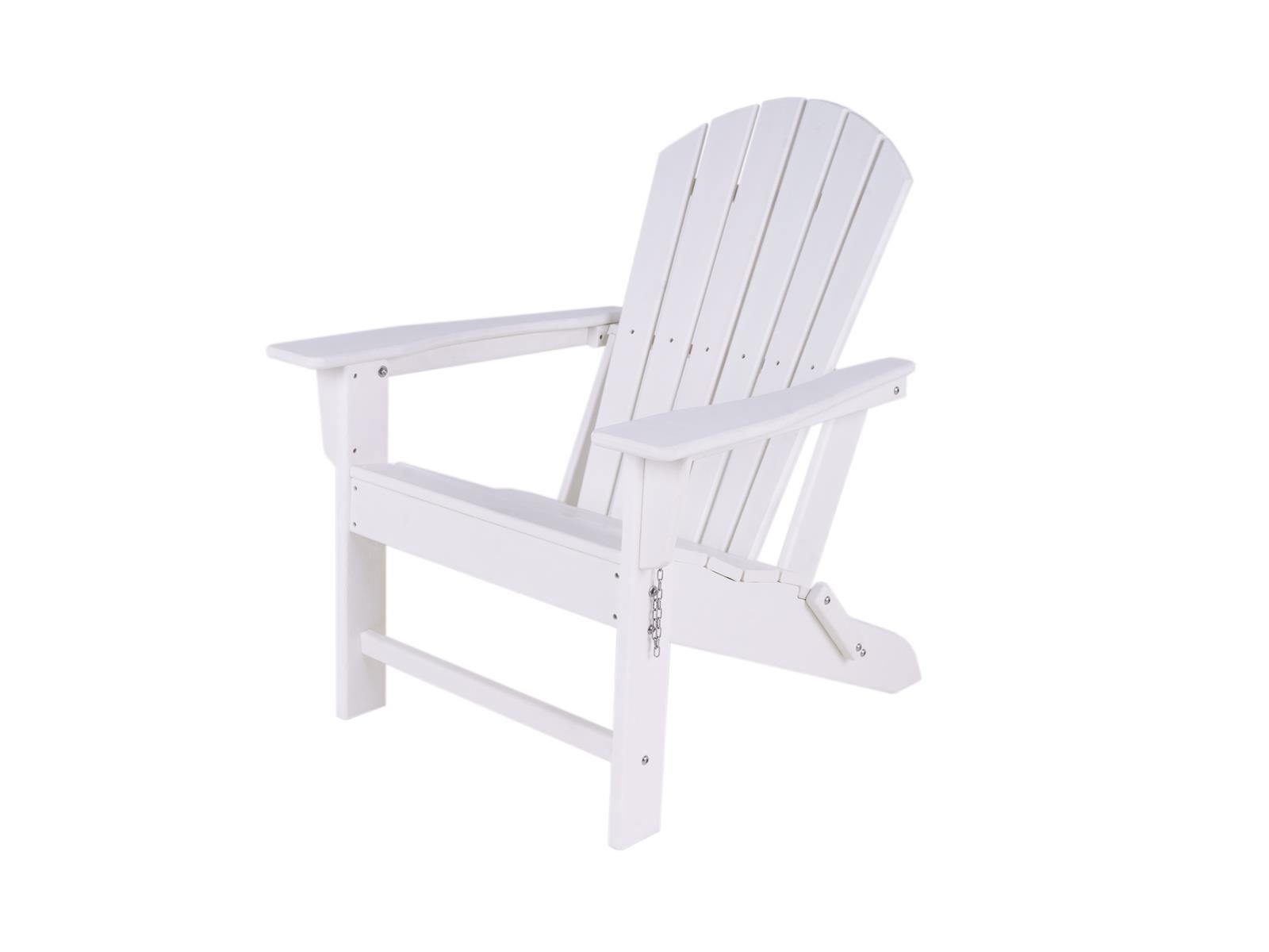 MaximaVida klappbarer Adirondack weiße Gartenstuhl