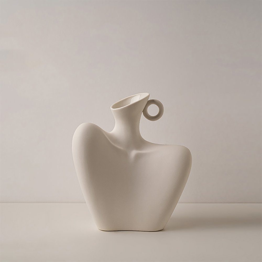 Aphollod Dekovase Body Art Vasenarrangement, Schlüsselbeinvase (1 tlg Vase), Keramik-Vase