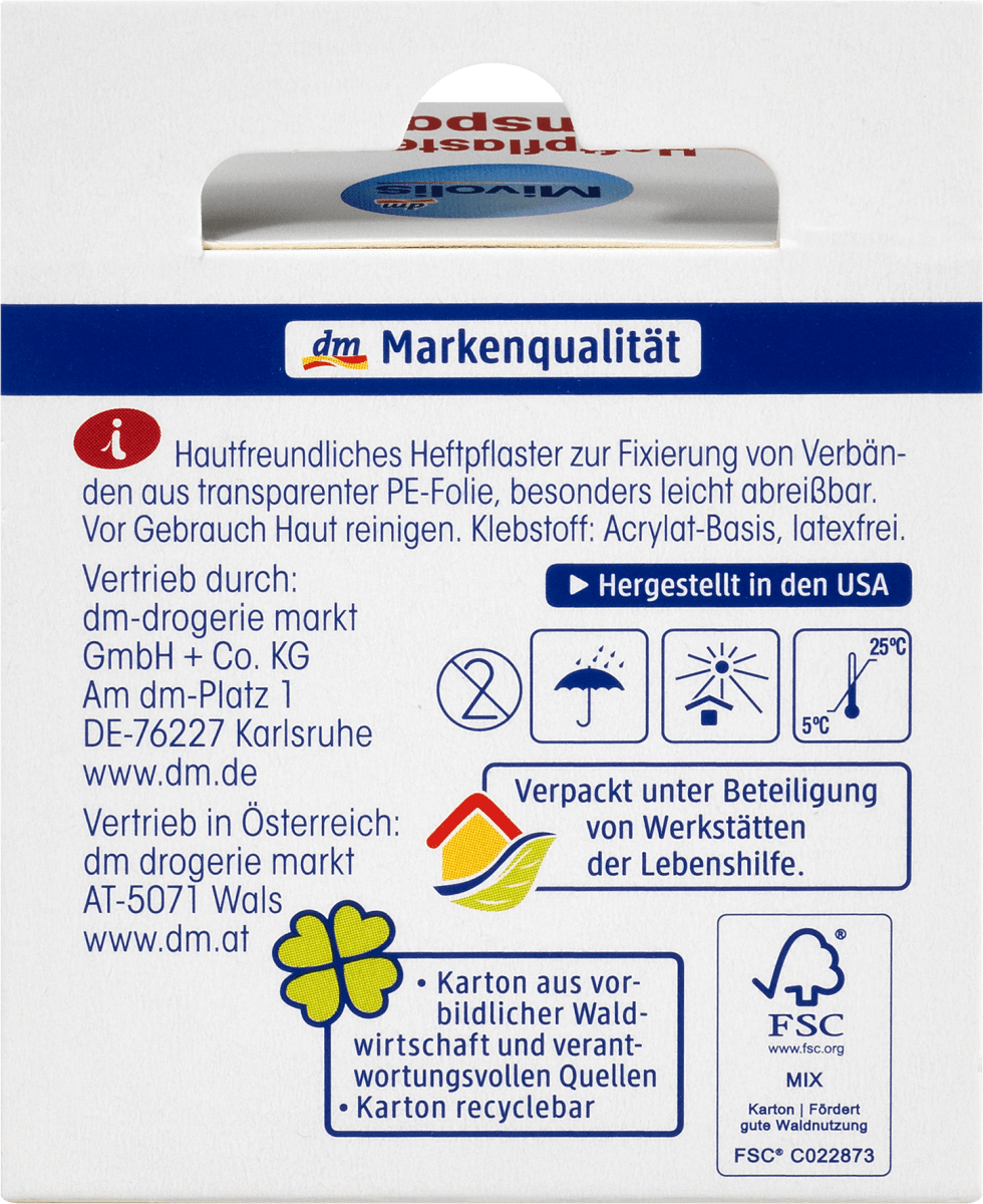 Heftpflaster Transparent, 5 m