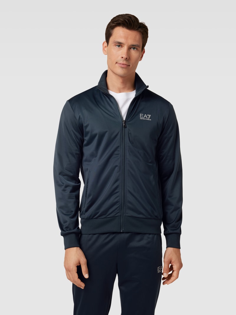 Sweatanzug mit Label-Details in marineblau