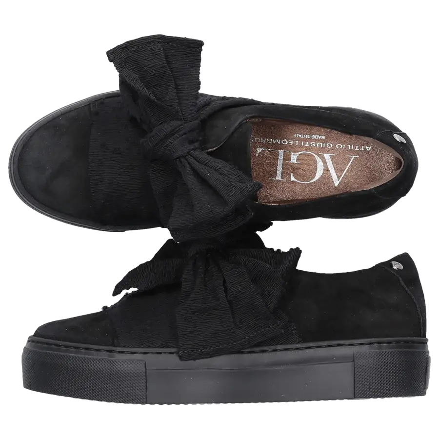 AGL Attilio Giusti Leombruni - Slip Ons D925053 Veloursleder - schwarz