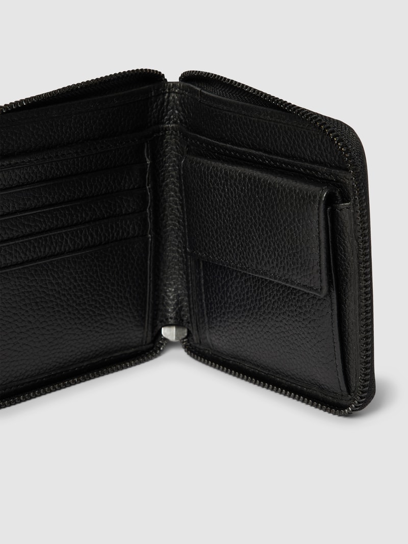 Portemonnaie aus Leder Modell 'KEON' in schwarz