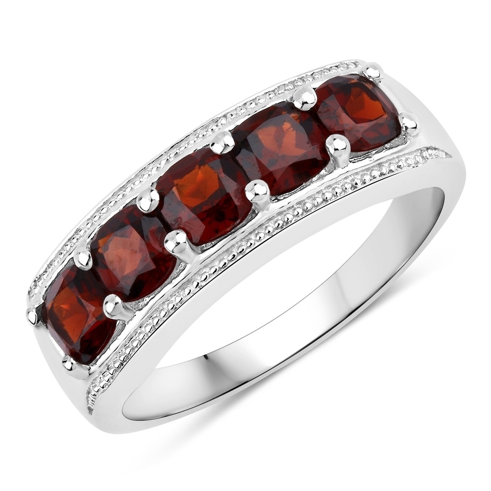 Rafaela Donata Bague Argent sterling Grenat en Argent Bague