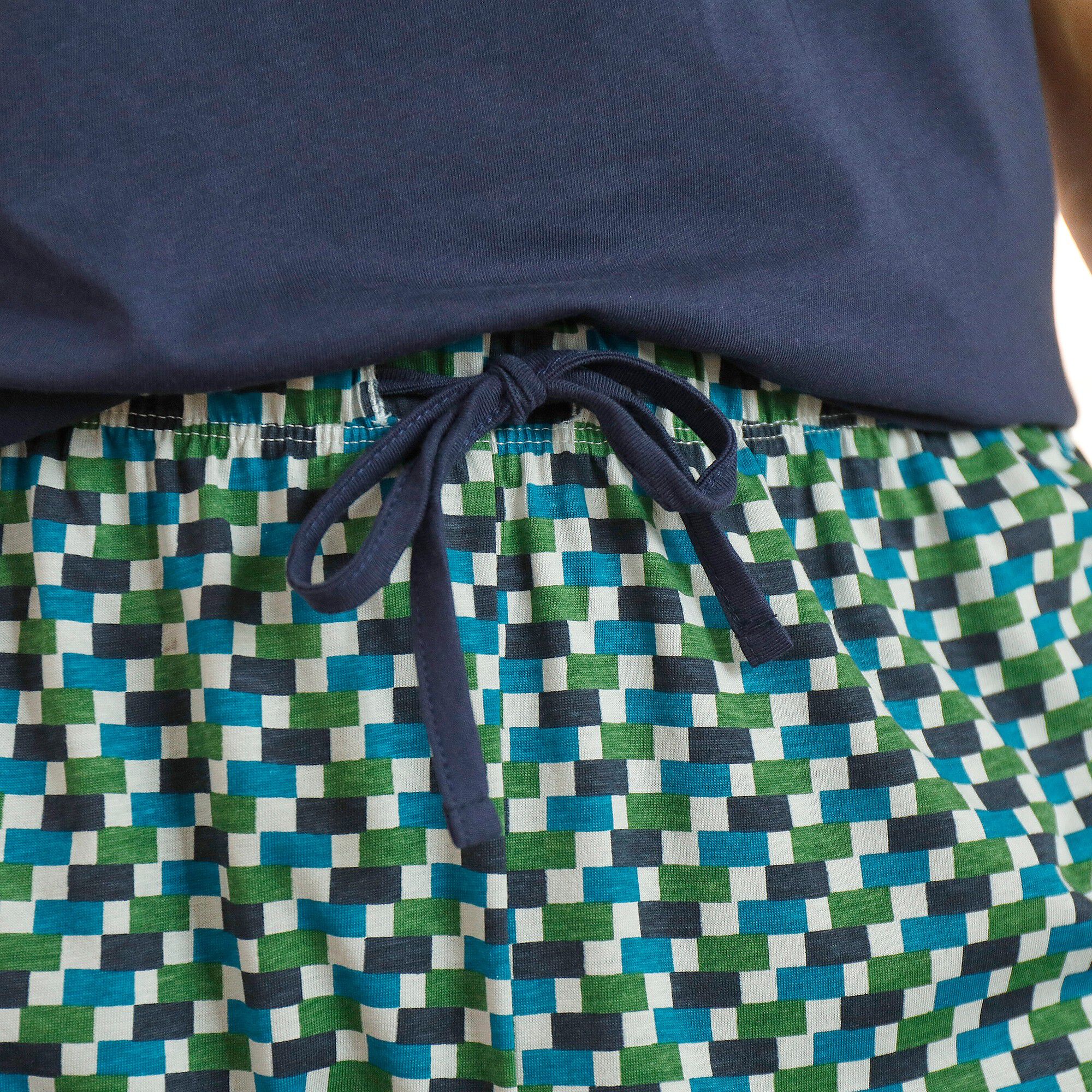 Pantalon pyjama imprimé marine bleu