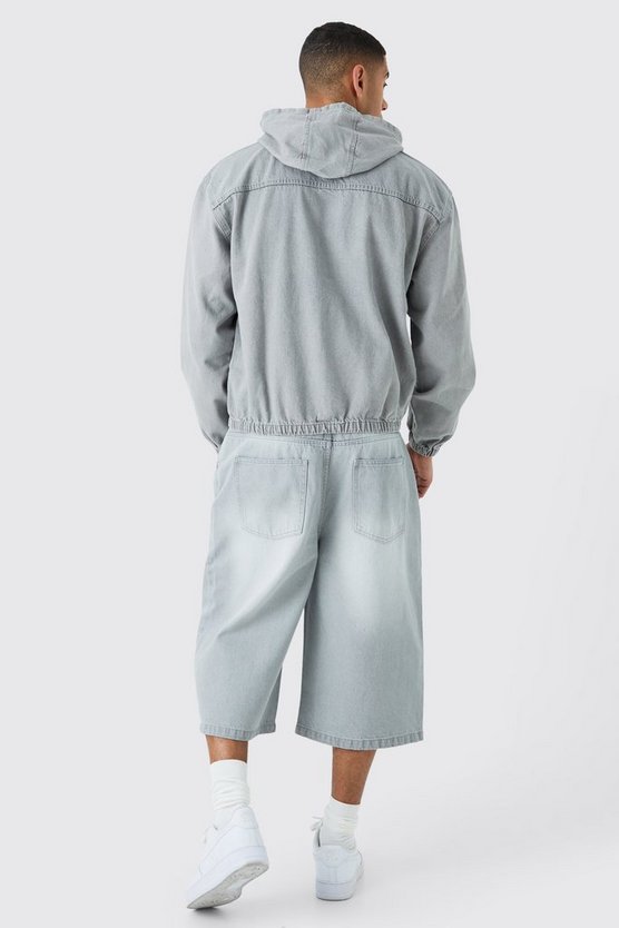 Graue Denim Jorts